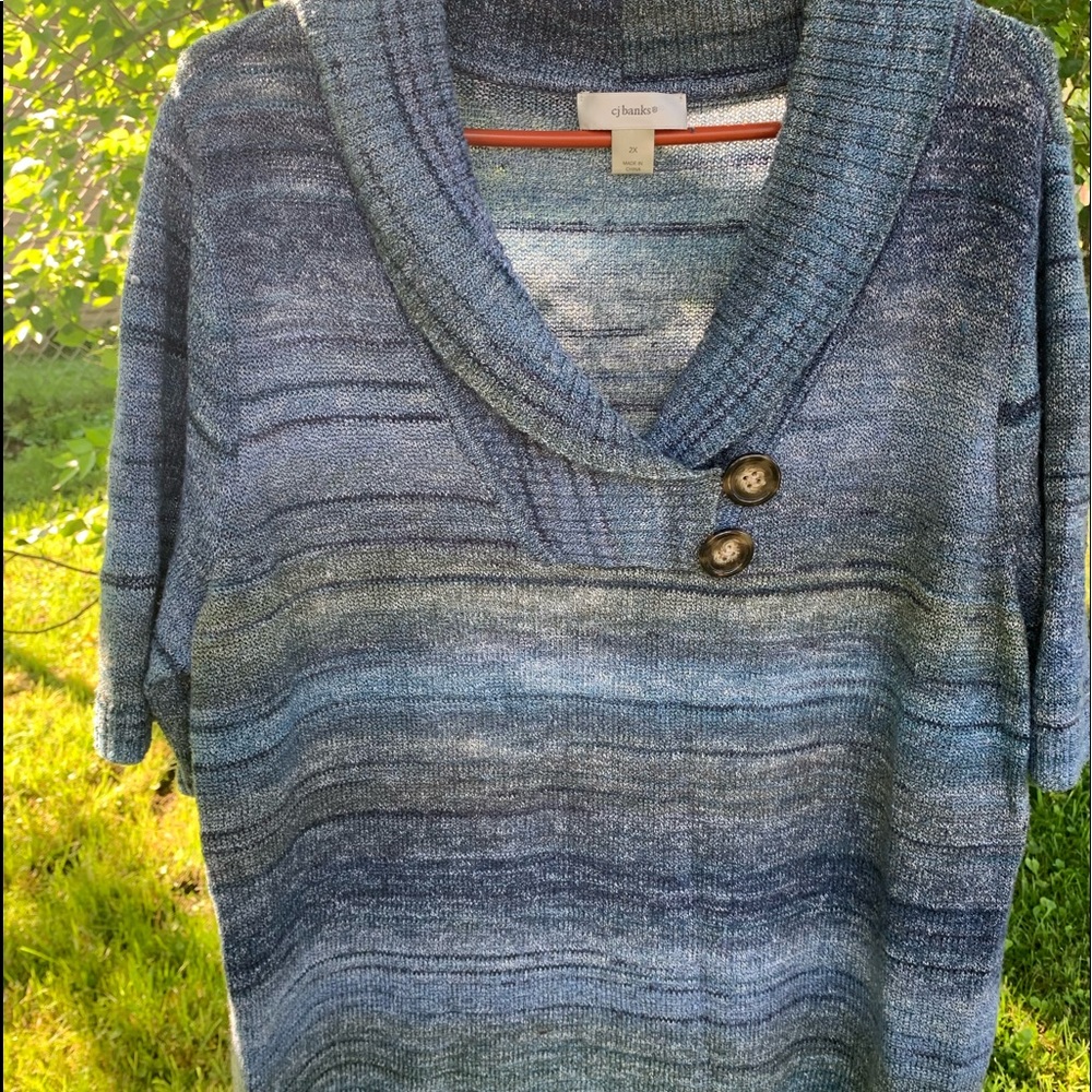 Blue and brown CJ Banks shirt